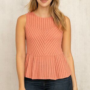 💐Spring Sale💐 New New York & Co Pink Lace Peplum Blouse